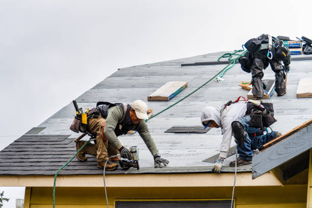 Professional Gutter Installation technician working in Sandwich, IL